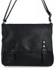 BEE BAG Duża Listonoszka Damska Adelia w Stylu Vintage Czarna